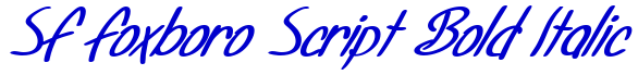 SF Foxboro Script Bold Italic fuente
